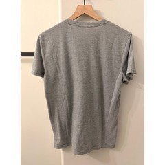 Mika Jaymes Pocket T-Shirt Mens Grey White Micro Stripe Tee