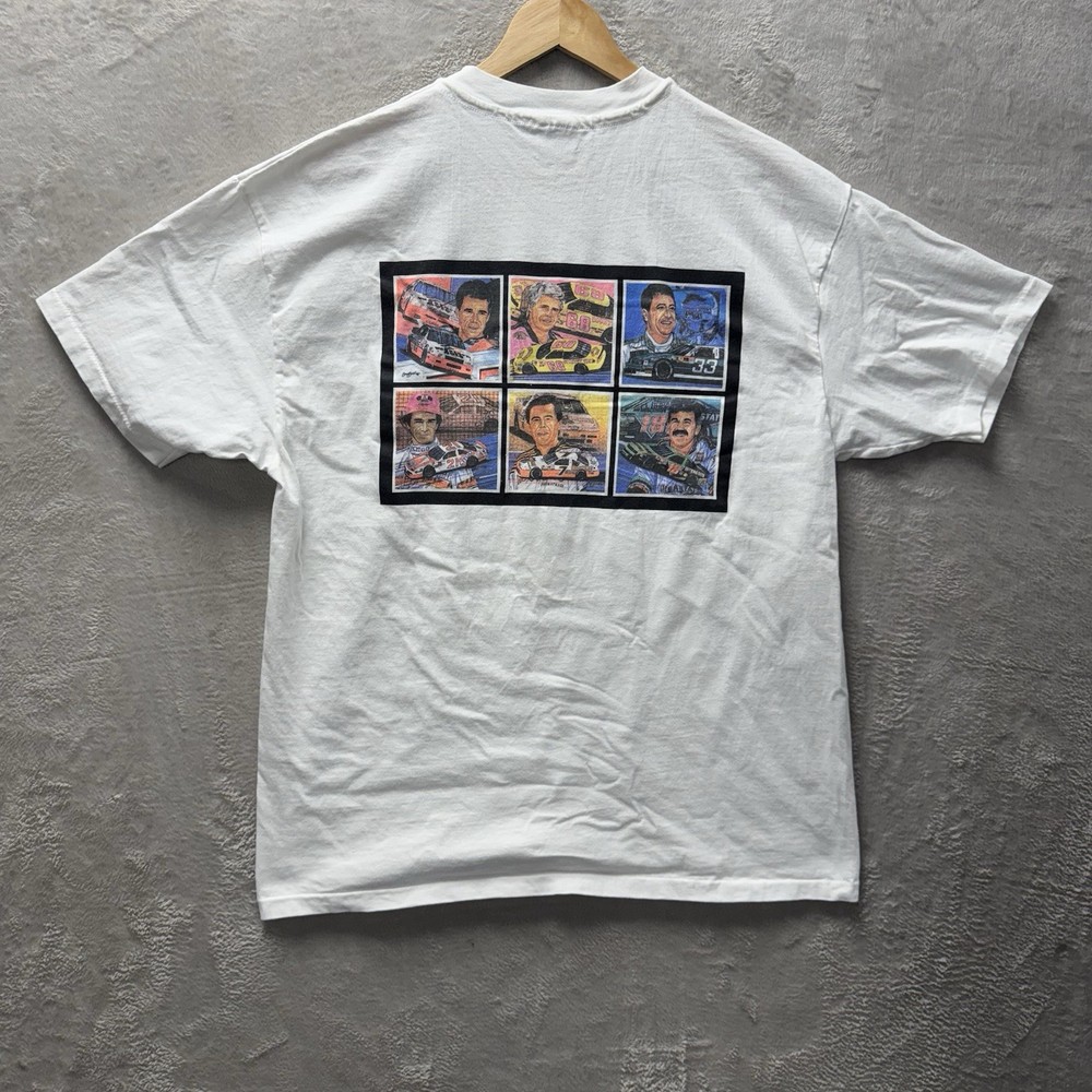 VTG 90s NASCAR Racing Country Time Lemonade Memorial Graphic T Shirt White XL
