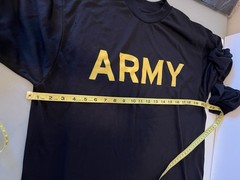 Military Army 3 Piece Set Physical Fitness Uniform 2 Shirts/1 Bag Black Large