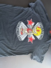 FULL SEND Ron English Gray Graphic Print Logo Crew Neck Short Sleeve T-Shirt XL