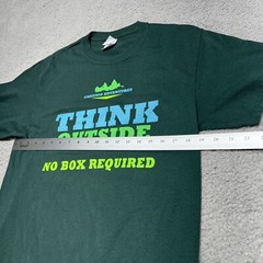 Port Company T-Shirt Med Core Blend Tee Green Short Sleeve Think Outside The Box