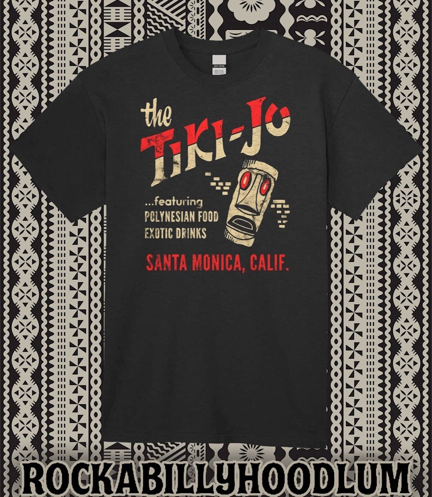 Retro Tiki Tee T Shirt Rum Mug Restaurant Bar Kona Tiki Jo Santa Monica CA
