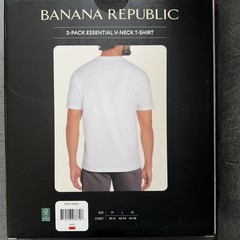 3 Pack Banana Republic Mens Vee Short Sleeve V Neck Premium Wash T-Shirts Fit