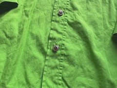 VTG Men’s Versace Classic V2 Bright Lime Green Band Collar Long Sleeve XL