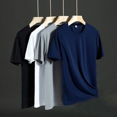High Stretch and Breathable Men’s Ice Silk Quick Dry Sports Top for Summer