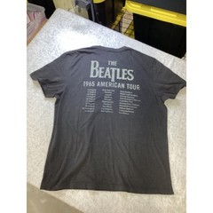 The Beatles 1965 American Tour Rubber Soul Graphic Tee Mens Large Black Soot NEW
