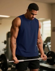 Men’s Tank Tops Cotton Sleeveless Shirts Muscle Gym Workout Causal Summer Shirt