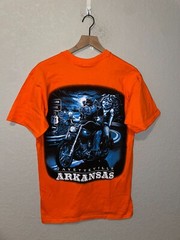 2009 Fayettevilla AK Arkansas Orange Motorcycle Biker Shirt Tee 2000s M Medium