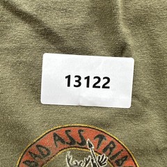 Vintage Bad Ass Tribe Shirt Mens XL Olive Green Banner Elk North Carolina Nature