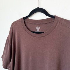 Fabletics Short Sleeve T-Shirt Mens 2X Chocolate Brown Cotton Modal Stretch