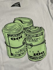 Billionaire Boys Club VAULT Men’s L White Cotton Crewneck Money Graphic Tee