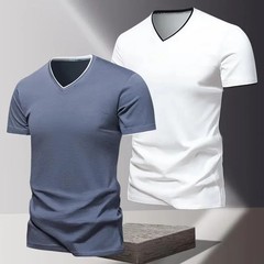 V-neck Short Sleeved Men’s T-shirt, Men’s Sports and Leisure T-shirt, Trendy and