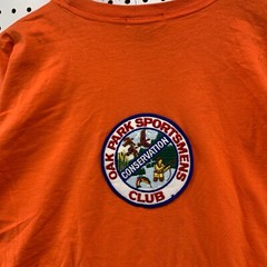 Vintage 90s Nautica Orange Sportsman Club Shirt Mens Large Oak Park Hunting