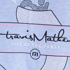 Travis Mathew Skeleton Mermaid T Shirt Mens XL Blue Life of The Party Graphic