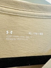 Under Armour Men Size XL UA Freedom Flag Tan T Shirt EUC