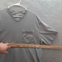 Duluth Trading Co Shirt Adult Large Gray Longtail T Workwear Grunge Outdoors