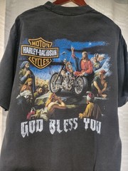 HARLEY DAVIDSON GOD BLESS YOU ON A SHAKA HEAVYWEIGHT GARMET SHIRT “MODERN”