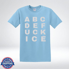ABC Alphabet Fck ICE Typography Political Protest T-Shirt