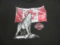 Harley Davidson Shirt Mens 4XL XXXXL Black Canada Wolf Logo Motorcycle Biker