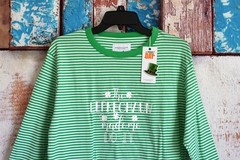 Unisex Denim & Flower Leprechaun St Patrick’s Day Shirt Long Sleeve MEDIUM Green