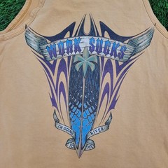 Vintage 90s Funny Work-Sucks Tank-Top Medium 19×25 Harrahs-Laughlin