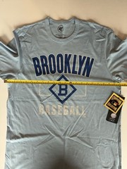 NWT Brooklyn Dodgers Light “Gulf” Blue ’47 Cooperstown Collection Mens Large