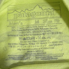 Patagonia Men’s Green Graphic Logo Crew Neck Short Sleeve Cotton/Poly Knit M
