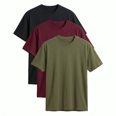 Women’s 3 Pack 100% Cotton T-Shirts Short Sleeve Crew Neck Casual Basic Tee