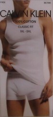 3 CALVIN KLEIN BIG&TALL 2XL 3XL 4XL 5XL COTTON WHITE BLACK RIBBED TANK T-SHIRTS