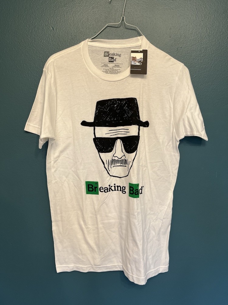 NWT Heisenberg Sketch Breaking Bad T shirt White Size Medium