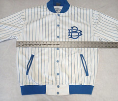 Vintage Bad Boy Brand Baseball Jersey L 1993 Pinstripe Snap Button Shirt Hip Hop
