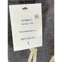 Cotton:On Men’s Charcoal Marle Nebraska Crewneck Tbar Sport T-Shirt SZ L