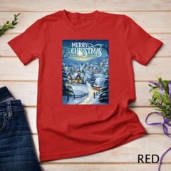 Christmas Church in the Mountains A Peaceful Scene #3 Funny Unisex T-shirt