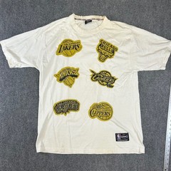 UNK NBA Multi Logo Graphic Shirt Mens XL Lakers Bulls Knicks Cavs Spurs Clippers