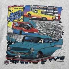 Vintage 90s 1995 Super Chevy Show Hot Rod Dragster Bel Air Shirt Size Large