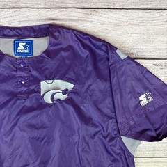 Vintage 1990s Starter Kansas State Wildcats Windbreaker Pullover Shirt size XXL