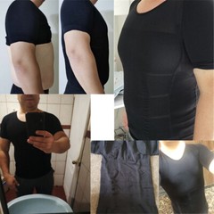 Men’s Body Shaper Toning Shirt Ultra Durable Vest Compression Slimming Underwear