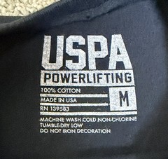 USPA Powerlifting T-Shirt Size Med “Platform Ready Est – 2010” Made In USA