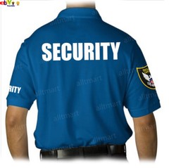 MEN’S PRINTED SECURITY POLO T-SHIRT UNIFORM EMBROIDERY BADGE POLICE STAFF PARTY