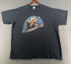 It’s A Wonderful Life Graphic Short Sleeve Black T-Shirt Men’s Size 3XL See Pics