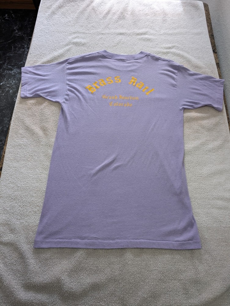 Vintage Grand Junction Colorado Bar Employee Single Stitch T-shirt Brass Rail