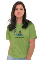 Life is Crap Wet Dog Funny Pet Graphic Gift Womens Graphic Crewneck T Shirt Tee