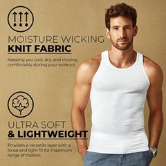 3-12 Pcs Mens 100% Cotton A-Shirt Tank Top Ribbed Solid Undershirt Wife Beater