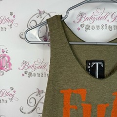 Triple T full moon party tank top orange Olive Green Tank Top Thailand party