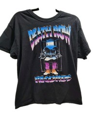 Death Row Records Graphic T-Shirt Retro 90s Reprint Black Ripple Junction Large