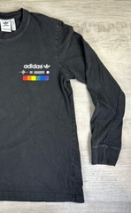 Adidas Long Sleeve Shirt Black Rainbow Graphic Logo Chest 39” Length 27” Mens M