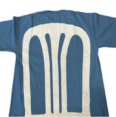 Bad Bunny DTMF T-Shirt Size Small Blue Plastic Chair Official Merch Puerto Rico