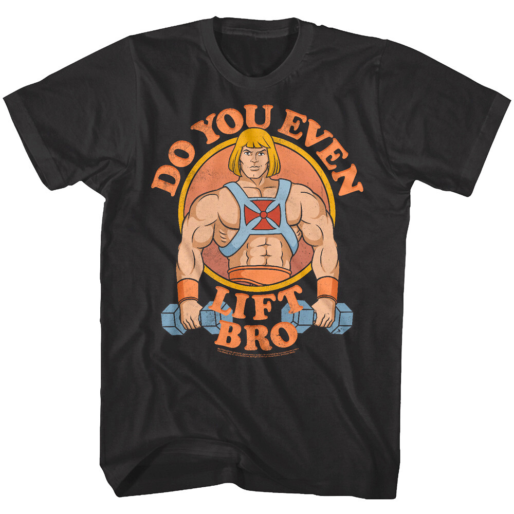 Masters of the Universe He-Man Gym Do You Even Lift Bro Mens T Shirt Prince Adam