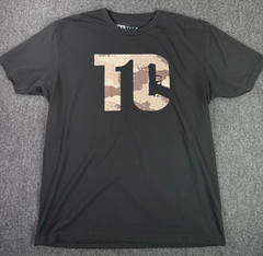 T1C Tier 1 Concealed Holsters Mens XL Desert Camo Glock Logo Black T Shirt