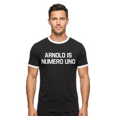 Arnold Is Numero Uno T-shirt | Gym Body Building Exercise Fitness Retro Tee